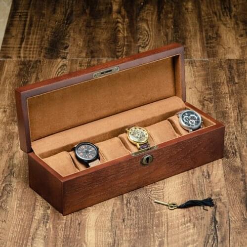 Luxury Wooden Watch Box Watch Holder Box for Watches Top Jewelry Organizer Box Grids Watch Organizer New