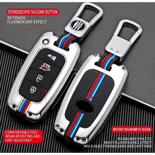 For Hyundai Solaris HB20 Veloster SR IX35 Accent Elantra i30 For KIA RIO Forte K2 K3 K5 Sportage 3 4 Buttons Car Key Case Cover