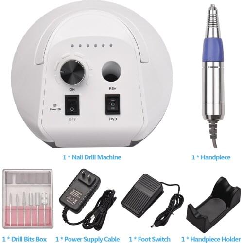 Electric Nail Cutter for Gel Nails Acrylic Nails 35000 rpm 24W Professional Electric Nail File Manicure Pedicure Set