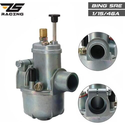 ZS Racing Motorcycle 15mm BING CLONE MOPED Carburetor For BING SRE 1/15/46A CASAL K-190 MANET/PUCH MUSTANG TUNTURI Motorbike