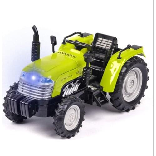 1: 32 Simulation Farmer Car Agricultural Tractor Alloy Car With Sound And Light Children Boy Birthday Christmas Gift Yellow