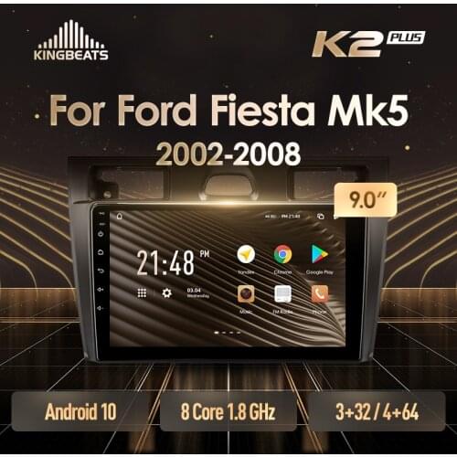 KingBeats Android Octa-Core head unit HU 4G in Dash Car Radio Multimedia Video Player Navigation GPS For Ford Fiesta Mk VI 5 Mk5 2002 - 2008 no dvd 2 din Double Din Android Car Stereo 2din