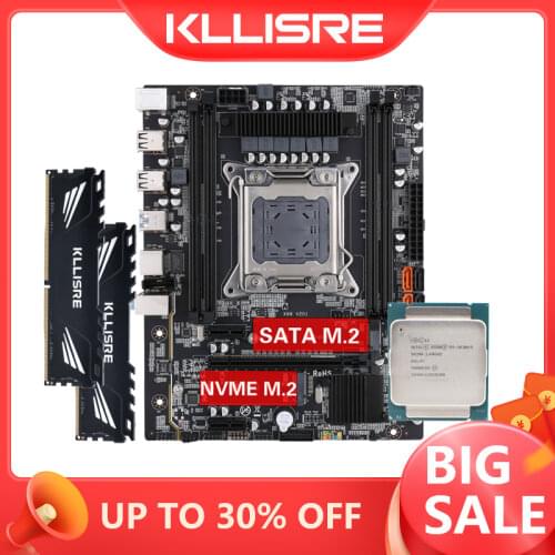 Kllisre X99 motherboard set with Xeon E5 2630 V3 LGA 2011-3 CPU 2pcs X 8GB =16GB 2666MHz DDR4 memory