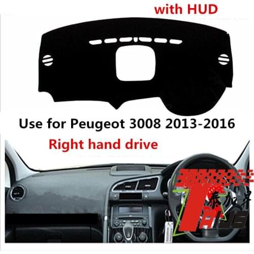 TAIJS Factory 3 Colors Car Dashboard Cover Mat Fit for Peugeot 3008 2013 2014 2015 2016 Right Hand Drive