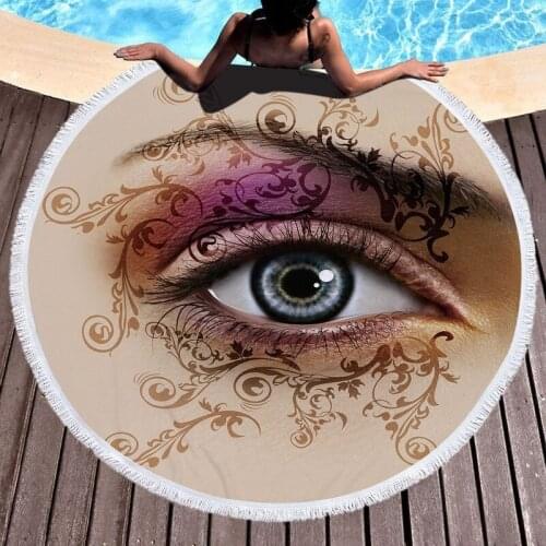 Creative eye pattern Beach cover up Microfiber towel Large beach towel Bath towels Beach mat towel microfiber towel miraculous