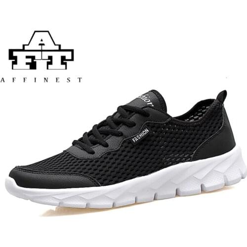 AFFINEST Men Women Running Shoes Breathable Lightweight Summer Sneakers non-slip lace up Walking Road Run Shoes Plus Size