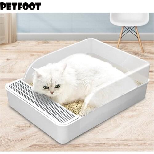 Cat Bedpans Litter Box Toilet Semi-Closed Anti-Splashing Full Basin Tray Indoor Sandbox Durable Pet Cat Accessories Dropshippig