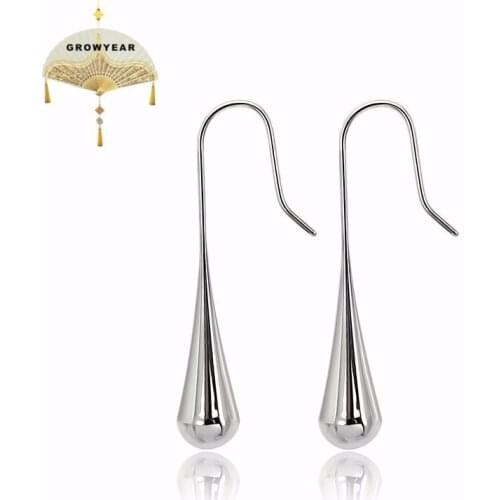 Fashion Water Drop Shape Simple Style Earrings Silver color Earings Earrings For Women Long Earring Fashion Jewelry