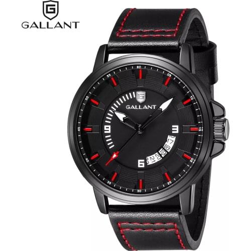 Fashion Luminous Watches for Men Auto Date Quartz Wristwatch Mens Watch with Leather Strap Luxury Watches Water Resistant