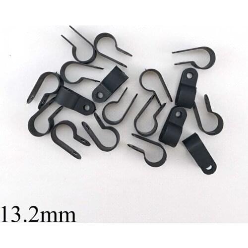 100PCS 13.2mm R-Type Nylon Cable Clamp 1/2" Cable Clamp Cable Clips black White Electrical Wires Holder Organizer Cord Clips