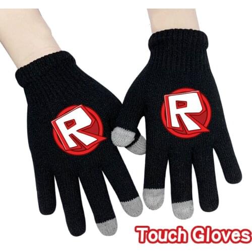 Original ROBLOXs Full Finger GlovesGame Peripheral Mens and Womens Touch-Screen Winter Autumn Warm Gloves Unisex Gift 18*8.5cm