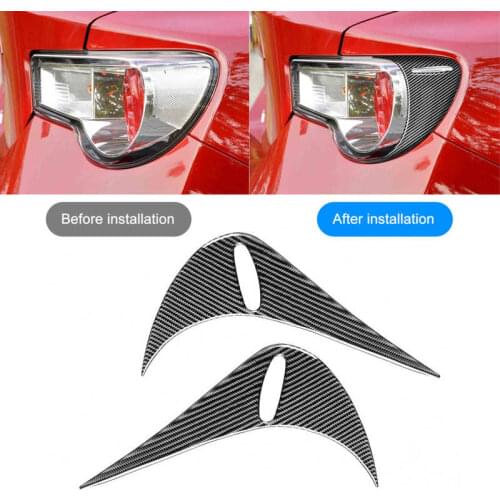 Pair Taillight Eyebrow Trim Carbon Fiber Rear Light Eyelid Cover Fit for Subaru BRZ 2012 2013 2014 2015 2016 Car-styling