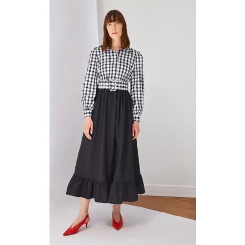 Trendyol Shirt Collar Plaid Dress TCTSS21EL3882
