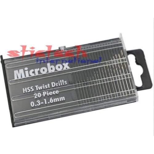 By dhl or ems 100 sets 20Pcs/set Mini HSS Micro High Speed Steel Twist Drill Bit Set