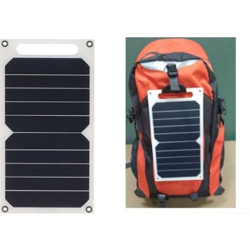 GGX ENERGY 6Watt 5V Portable Solar Charger Panel Hanging on Camping Bagpack USB Cable for Phones Power Banks