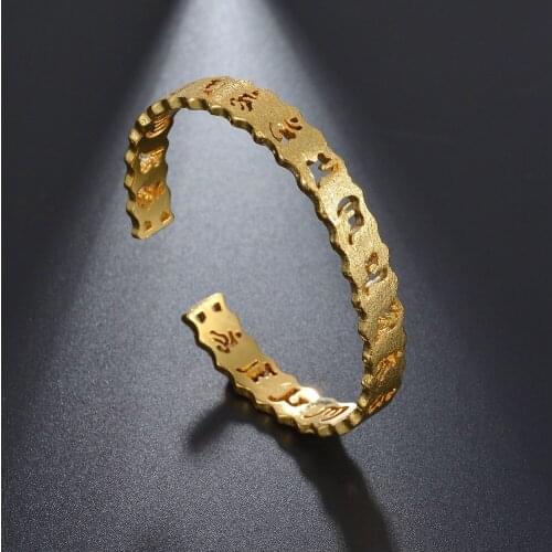 Luxry Wedding Open Cuff Bracelet Bangle For Women Vietnam Sand Gold Brass Hand Chain Birthday Fashion Jewelry Gifts