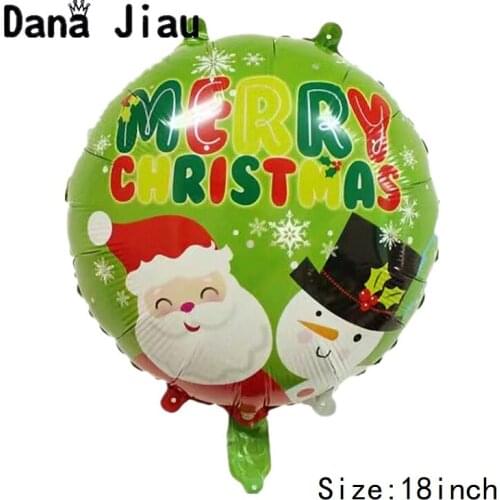 18inch Merry christmas decoration balloons happy year kids gift toy christmas tree snow man DIY party ball Santa Claus candy