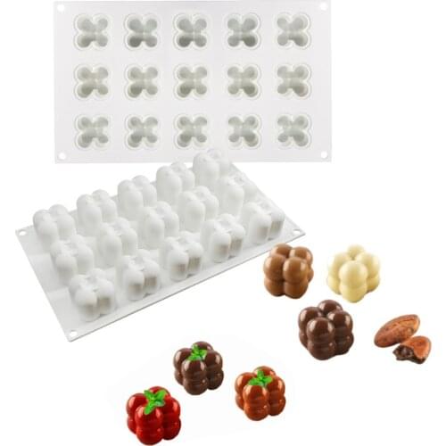15 Cavity Square Cube Silicone Mold Cube Cake Mousse Mould Cake Mould Dessert Decoration Silicone Mold Cake Decoration Tools