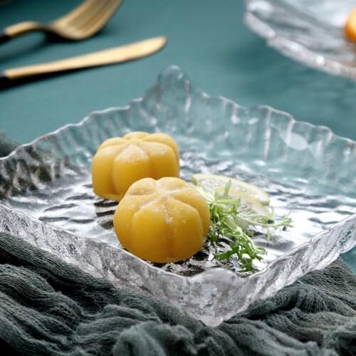 Glass Plate Transparent Home Fruit Plate Platos Dessert Kitchen Tableware Dish посуда Table Plates for Home Decoration
