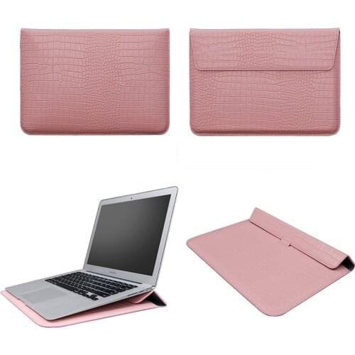 Fad Laptop Bag For Macbook Air 13 Leather case for 13inch bags For Pro 13 Nice Crocodile Pattern Sleeve For 13.3 15.4 11 inch