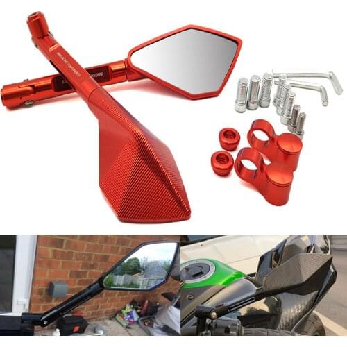 CNC Universal Motorcycle Mirror Rearview Side Mirrors Motorbike Accessories For Kawasaki ZX14R Z1000SX Z750 Z1000 Z650 Z900 Z800