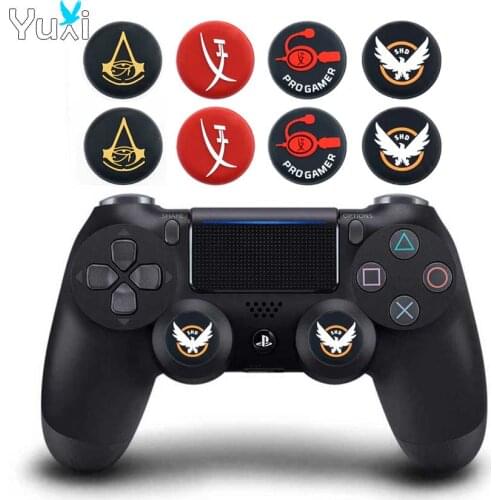 YuXi 2pcs Silicone Analog Thumb Stick Grip Cover for PlayStation 4 PS4 Pro Slim for PS3 Controller Joystick Cap for Xbox 360 One