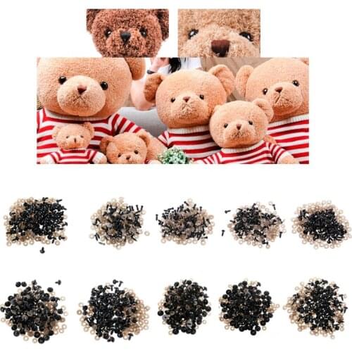 100Pcs/Bag DIY Doll Toy Eyes Black Plastic Safety Eyes Puppets Doll with Washers BX0D