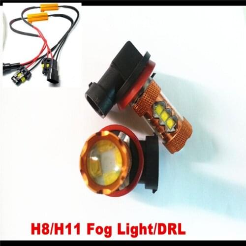 2Pcs Eree Free White H11 H8 High Power LED Car Fog Light DRL PGJ19-2 Bulb Fog Light For SEAT VW GOLF MK5 RANGE ROVER VOUGE