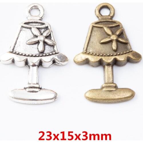 25 pcs table lamp alloy pendant DIY charm Fashion Bracelet Necklace Jewelry Accessories 7067