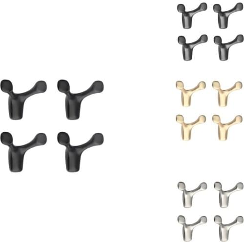 4Pcs Wall-Mounted Clothes Hook Cow Horn Hook Bathroom Coat Hook Bedroom Robe Hook Living Room Home Accessories