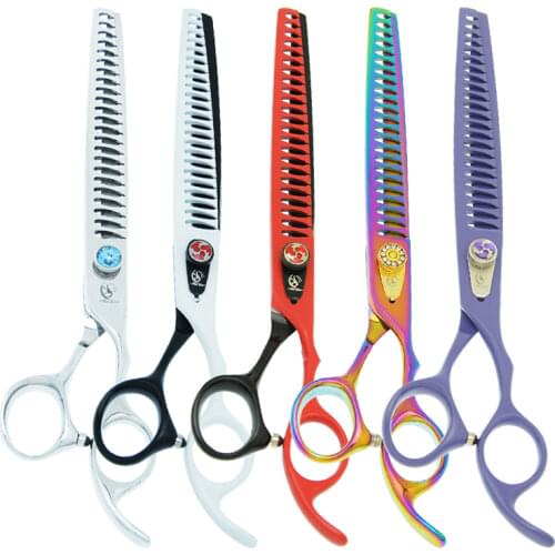 8.0" Big Professional Pets Grooming Scissors Japan 440C Dogs Thinning Shears Fish Bone Pet Trimming Tools Animal Tesouras B0059A
