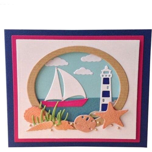Handmade DIY Marine Accessories Cutting Die Carbon Steel Cuts for Decor Card H58C