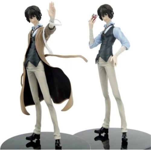 Anime Bungo Stray Dogs Figure 1/7 26cm Osamu Dazai Garage Kits Nendoron OrangeRouge Action Collection Models For Kids Gifts