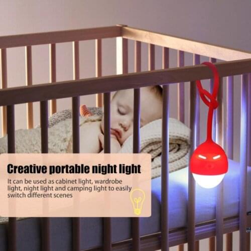 1pcs Bedroom Decor Night Lights silicone bedside closet Light Childrens Gift USB Charging Bedroom Decoration Led Night Light