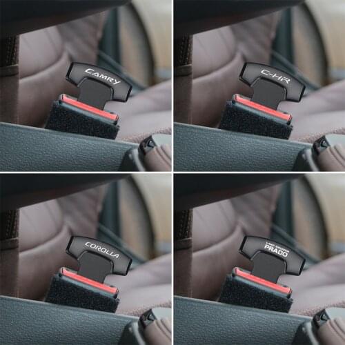 For Toyota corolla chr camry prado land cruiser rav4 yaris Safety Belt Buckles Car Safty Belt Alarm Canceler Stopper 2PCS