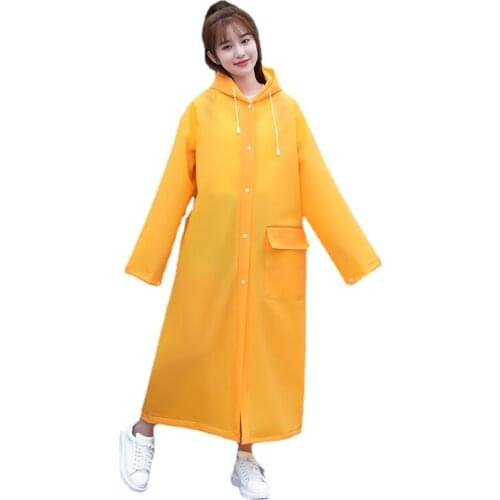 Electric Motorcycle Adult Raincoat Yellow Waterproof Womens Rain Coat Fishing With Hood Chubasquero Moto Daily Necessities EB5YY