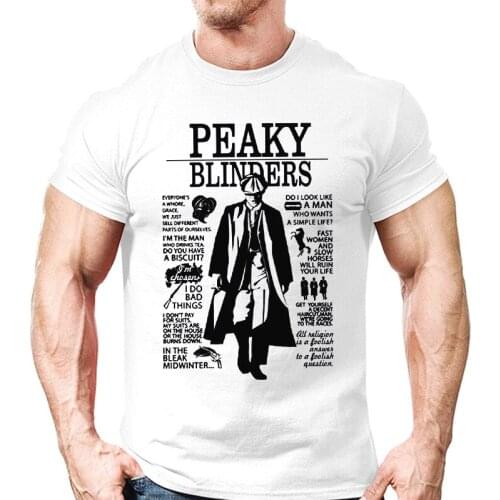 Unisex Peaky Blinders T Shirt Streetwear Top Tee Hip Hop T-shirt Oversized Men/women Summer Men Tshirt ONeck Fashion Shirts Cool