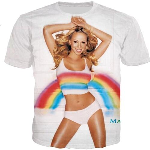 Mariah Carey men/women New fashion cool 3D printed t-shirts casual style tshirt streetwear tops