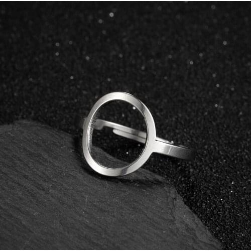 Fashion Gold Steel Color Heart Round Star Moon Tree Shaped Wedding Ring for Woman Female Statement Engagement Party Jewelry