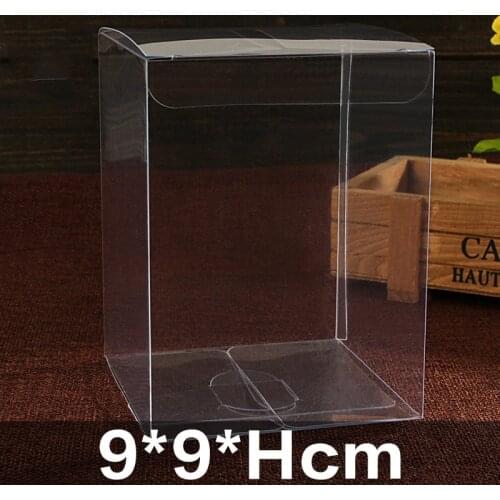 9*9*6cm-9*9*18cmCreative clear PVC box Rectangular environmental protection material Display box European wedding gift&Candy box