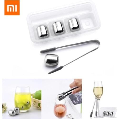 Xiaomi Circle Joy Ice cube Reusable 304 Stainless Steel Washable Chilling Cool Ice Mold for Whiskey Wine Corks fruit juice