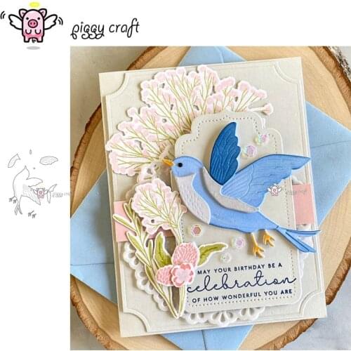 Piggy Craft metal cutting dies cut die mold Bird decoration Scrapbook paper craft knife mould blade punch stencils dies