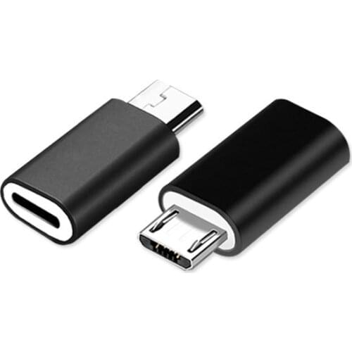 Aluminium Alloy for Lightning 8 Pin Female to Micro USB Converter Charging Type-C Connector Adapter for Android Mobile Phone