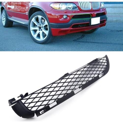 Right Black Front Grilles Upper Bumper Mesh Grill Grille Trim fit for BMW X5 E53 2004 2005 2006