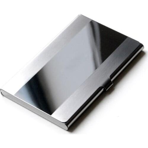 Simple business card holder for men and women Korean stainless steel fashion creative metal business card case