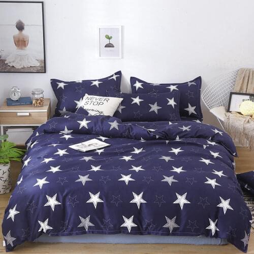 Luxury Four Seasons Lattice Solid Color Flower Printing Bed Sheet Bed Cover Pillowcase Washed Cotton King Queen Twin Single Size