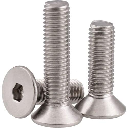 20Pcs DIN7991 M3 M4 M5 M6 316 Stainless Steel Hexagonal Countersunk Head Screw Flat Head Screw