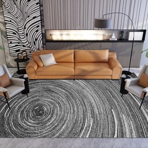 Nordic Modern Simple Shaggy Fluffy Carpets For Living Room Bedroom Area Rug 3D Geometry Abstract Mat Home Custom Antiskid Carpet