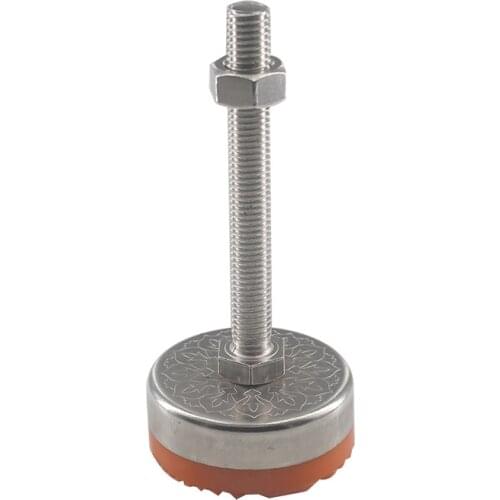 M16/M20/M24 Thread Adjustable Foot Cup Anti-slip Leveling Foot TPU 90mm/100mm Base Steel Articulated Feet