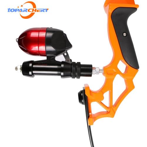 Toparchery 10cm*9cm*7cm Plastic Fishing Reel Built-in Fishing Reel Outdoor Archery Spinning fishing reel with Fish Shooter Deck